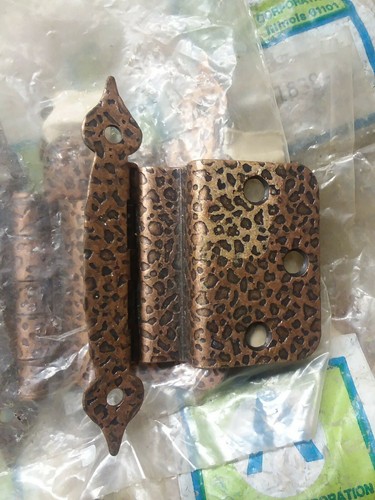 Amerock BpP-1638-MC Pair Of Hinges With Screws NOS Vintage Hammered Copper... - Picture 4 of 4