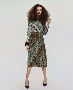 green velvet midi dress zara