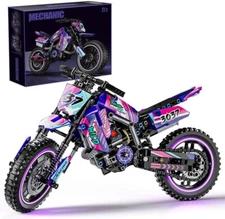 Realistic Motorcycle Toy Building Blocks - 476 pcs with Simulated Details
