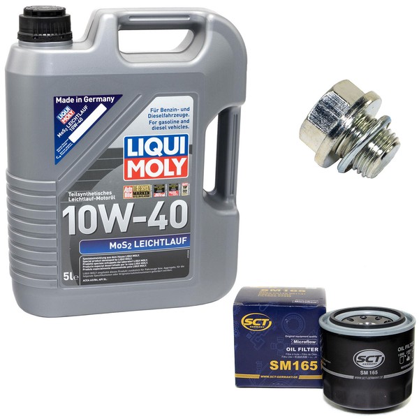 MotoröL ÖLfilter SM165 10W40 5Liter + ÖLablassschraube FüR Suzuki Alto Swift-image