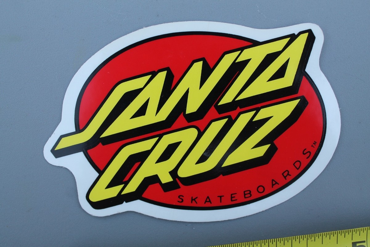 SANTA CRUZ Skateboards Red Yellow Original 80's GB Vintage