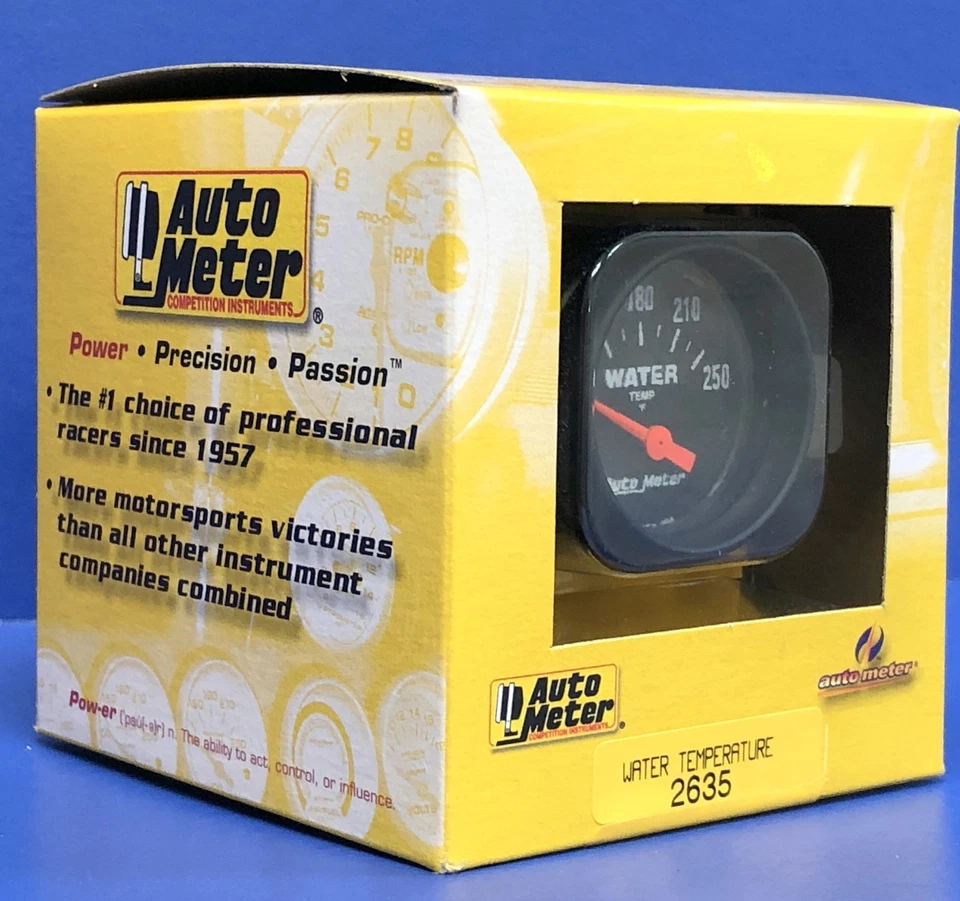Auto Meter 2635 Z-Series Electric Water Temperature Temp Gauge 100-250 2 1/16" - Image 2 of 3