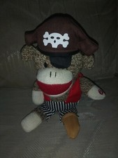Gemmy Sock Monkey Plush Sings Noise Pirate 8" Flo Rida Club Cant Handle Me...