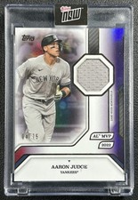 AARON JUDGE 2025 TOPPS MVP COLLECTION #30-R GU JERSEY RELIC PURPLE FOIL 4/75