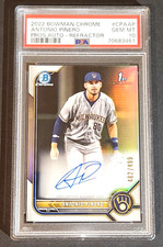 2022 1st Bowman Chrome Prospect Auto Refractor /499 Antonio Pinero PSA 10 Auto