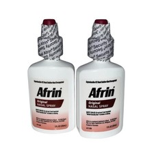 Afrin Original Nasal Spray 1 fl oz 30 mL Decongestant Lot of 2 Exp 11/26