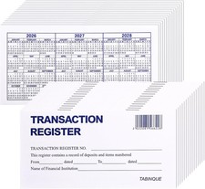24 PCS Check Registers for Personal Checkbook, Easy to Read Checkbook RegisteR
