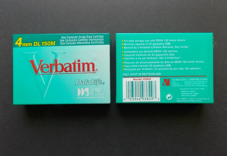 Verbatim 4MM TAPE DL 150M/DDS4 - 10 Stck. - Bild 3 von 3