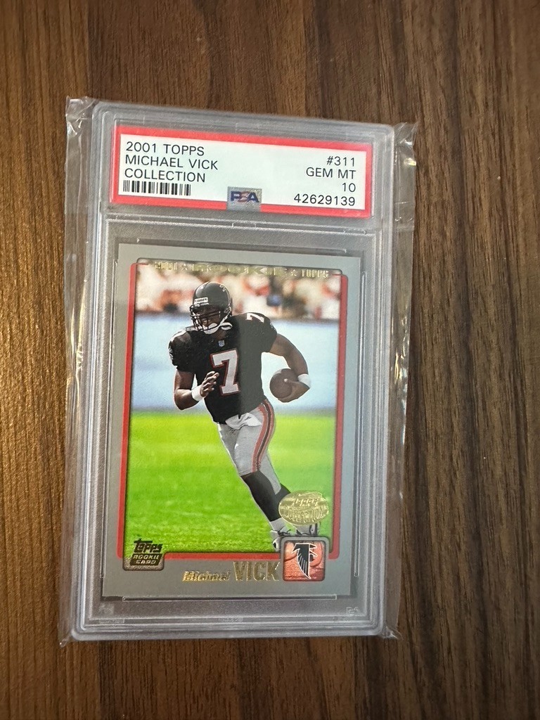 Michael Vick 2001 Topps #311 Collection Rookie Card PSA 10