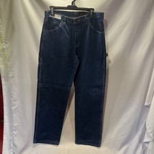 Dickies Carpenter Jeans Mens Size 32X32 Blue Denim Workwear Utility Straight Leg