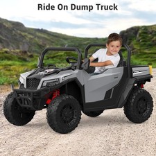 Ride on Dump Truck,Electric Ride on Tractors Car w/ Music Player,Gift for Kids