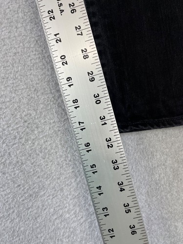 Levis 501 Jeans Herren 34x32 Schwarz Original Fit Straight Leg Button Fly Mid Rise - Bild 7 von 13