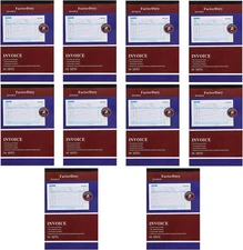 10 Pack Receipt Large Sales Order Book Invoice Duplicate Copy 50 Sets 5.5" X 8"5