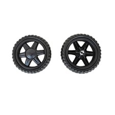 UtySty 2 Pack Shopping Cart Wheels Replacement 5 inch Dia Rubber Foam Black