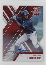 2017 Panini Elite Extra Edition Status Red Die-Cut 55/75 Esteury Ruiz Auto 1l42