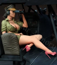 Biplane Pilot WW2 Pin Up Resin Figure 1/6 1/12 1/18 1/24 scale