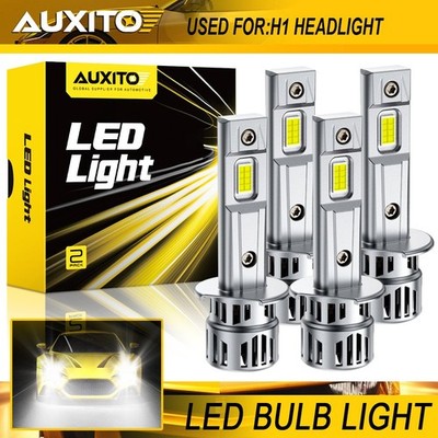 4X H1 LED Headlight Bulb Conversion Kit High Low Beam Fog Lamp 6500K 24000LM M6S