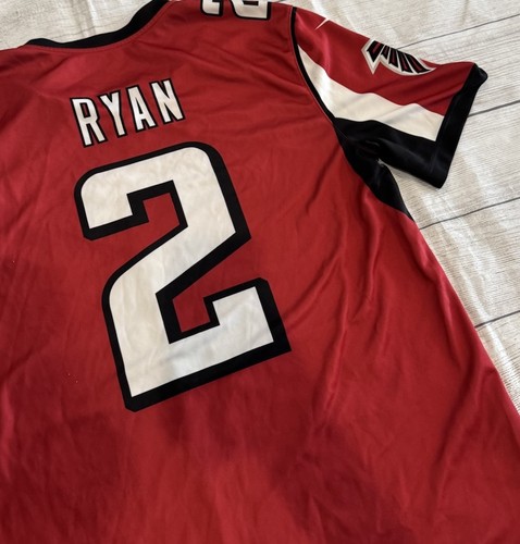 Matt Ryan #2 Atlanta Falcons Nike NFL Football Jersey Red On Field Size Medium - Picture 9 of 10