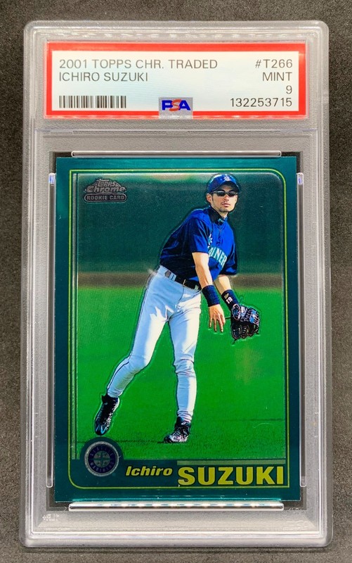 2001 Topps Chrome Traded ICHIRO SUZUKI Mariners HOF Rookie RC #266 Mint PSA 9