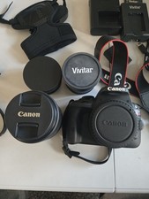 Canon Rebel EOS SL1 100D Camera, Lens, 2x battery, Charger, Case, accessory pack