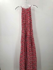 Pre-Owned J Crew Red Size Medium Floral Maxi Sleeveless Dress