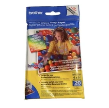 Genuine Brother Premium Glossy 4" x 6" Photo Paper - 1 Pack = 20 sheets - NEW!
