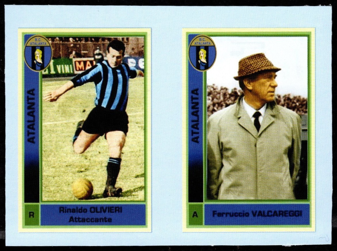 GEO ED. CAMPIONATO SERIE A 1959/60 - ATALANTA: OLIVIERI / VALCAREGGI (ALL.)