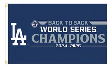 2025 Los Angeles Dodgers Back 2 Back World Series Champions 3x5 Ft Flag Banner