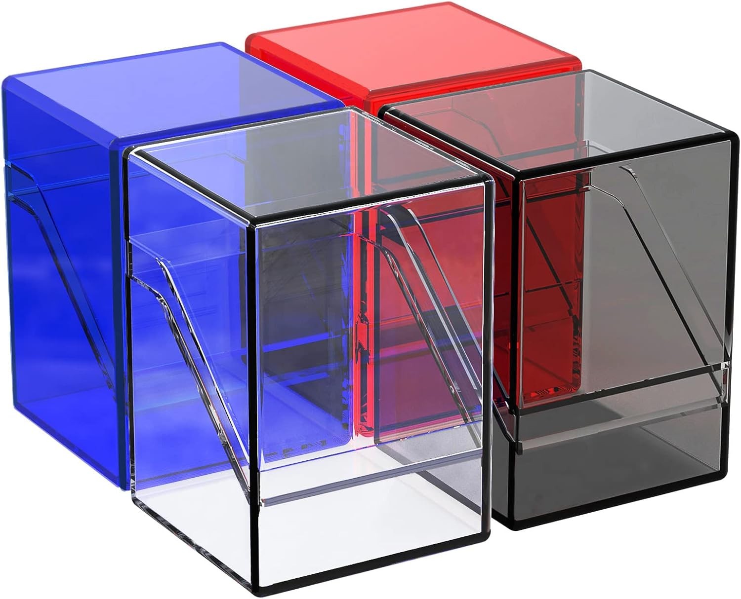 4 Pack Acrylic Trading Card Deck Cases for Secure Storage