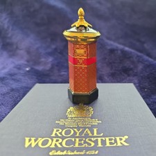 Royal Worcester Connoisseur Collection Viktorianischer Briefkasten, rot/gold, 8,8 cm hoch