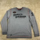 Harley Davidson Racing mens T shirt Large Smoke Gray Eagle Badge racing Speed