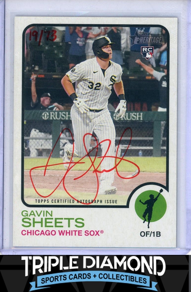 2022 Topps Heritage Gavin Sheets Rookie Real One Auto Red Ink #19/73 P273