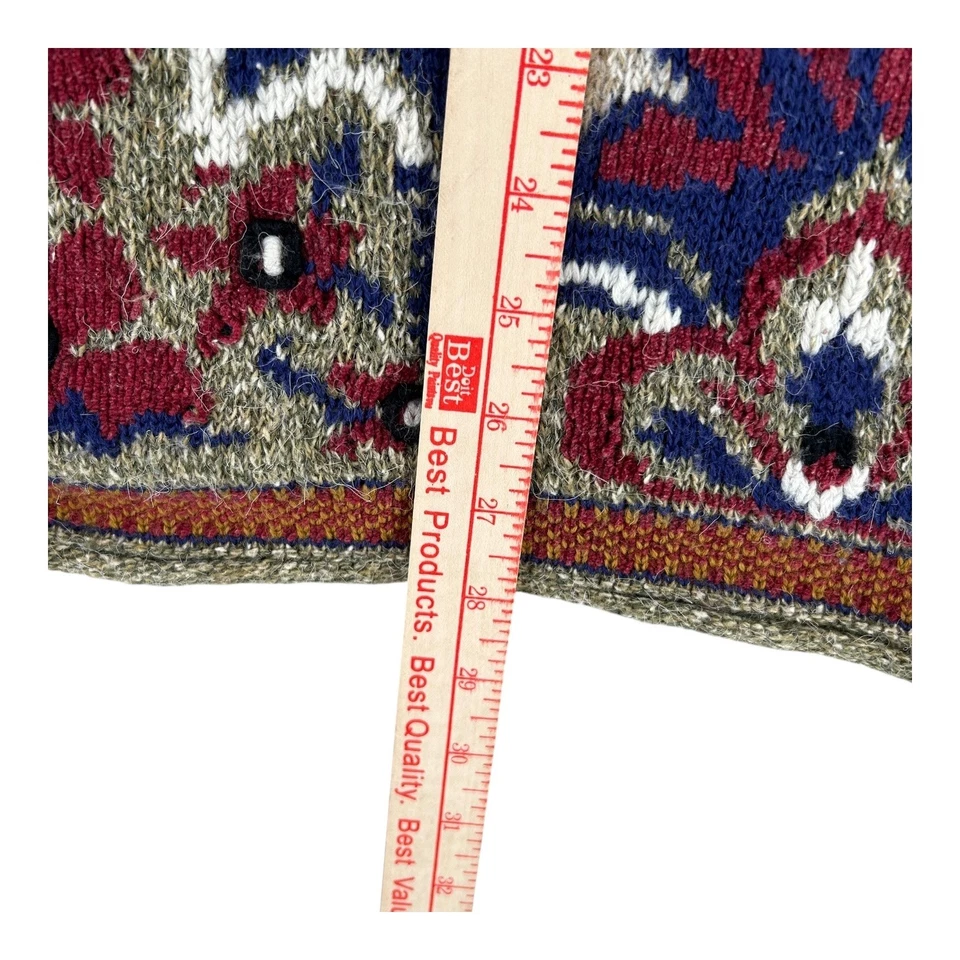 Suéter tejido cuello falso Fair Isle mezcla de lana Lizsport azul tostado para mujer talla pequeña Foto 3 de 4