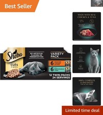Sheba Perfect Portions Wet Cat Food - Tuna Chicken Cuts in Gravy 12 Trays