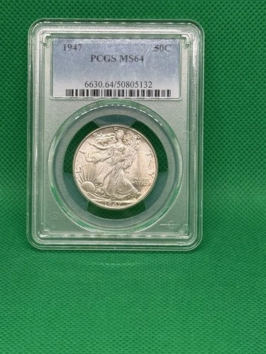 1947 WALKING LIBERTY HALF DOLLAR PCGS MS64 Beautiful Luster LOOK