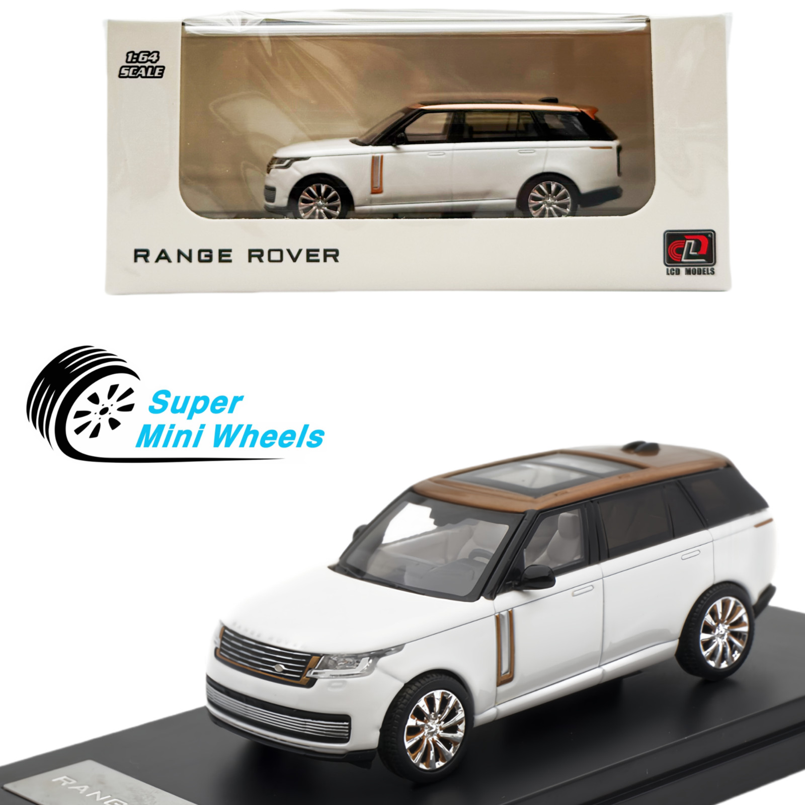 LCD Models 1:64 - 2022 Range Rover White/Gold Diecast Model