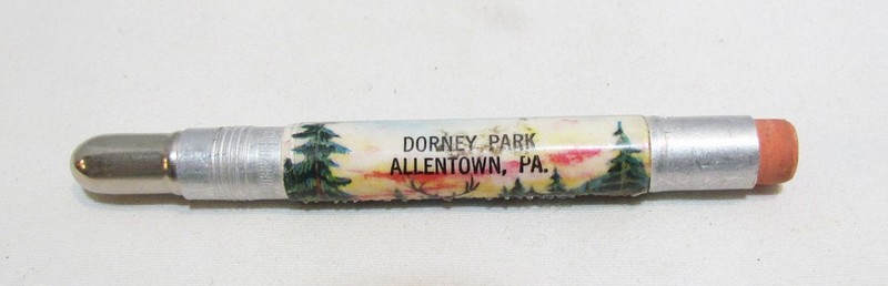 BULLET PENCIL 1950's SOUVENIR DORNEY PARK ALLENTOWN PA AMUSEMENT PENNSYLVANIA 