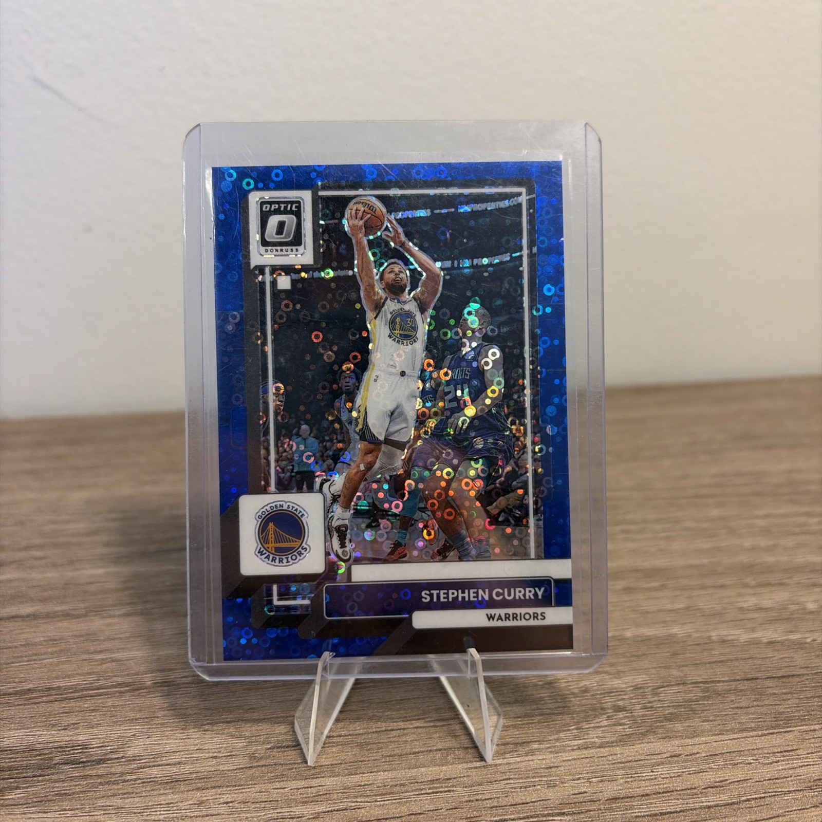 2022-23 Panini Donruss Optic Stephen Curry Blue Fast Break Prizm /49 SP #96