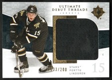 2009-10 Upper Deck Ultimate Collection Debut Threads Perttu Lindgren Rookie