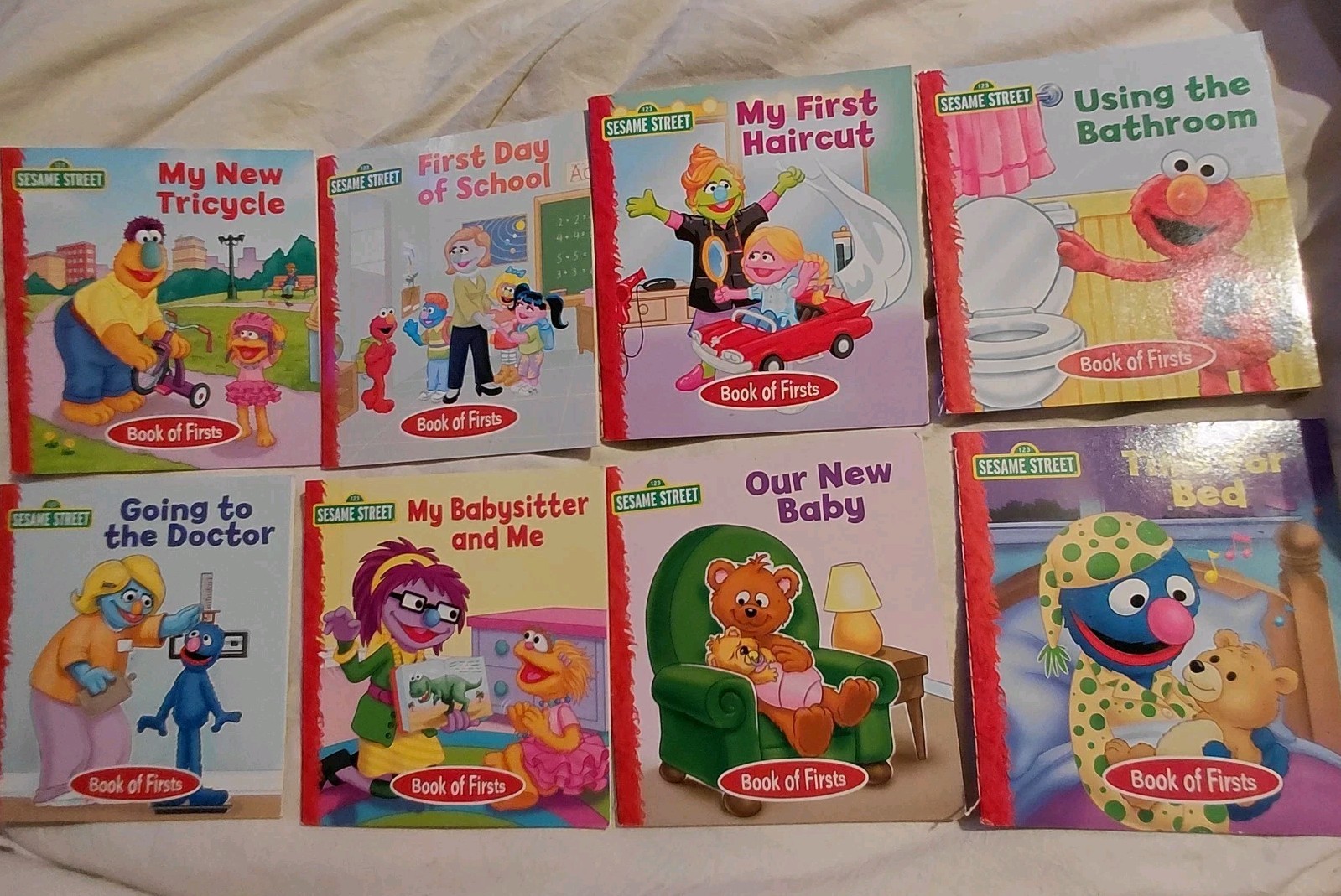 Sesame Street Book of firsts 8 Board Bk Lot by Zelda Bimmerman Publications Intl