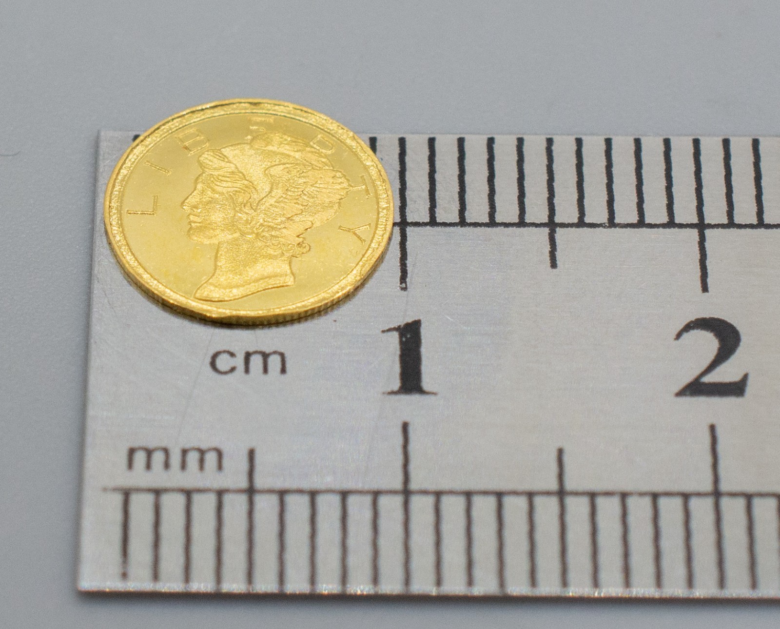 Mecury Ruler (MA5) 1/100 oz .9999 Pure Fine Gold Round Money Metals Exchange Mercury ...