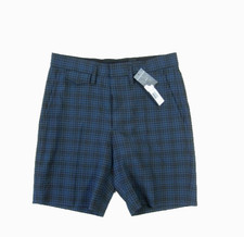 Marc Jacobs men's Easton Ink Blue plaid 8" Shorts - size 32 - retail $198