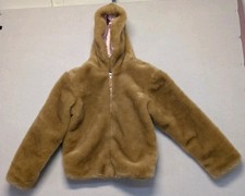 GAP Kids Faux Fur Hooded Brown/Tan Full Zip Lined Coat, XXL 2010