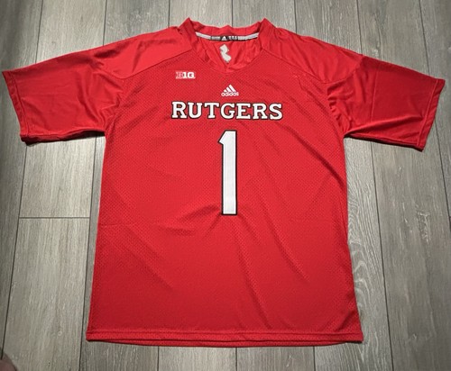 Adidas Isiah Pacheco Rutgers #1 Trikot. Herren XL. Rot. Selten. NCAA. - Bild 8 von 10