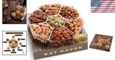 Christmas Chocolate Gift Basket- Holiday Nut and Candy Gift Box for Men, Women,