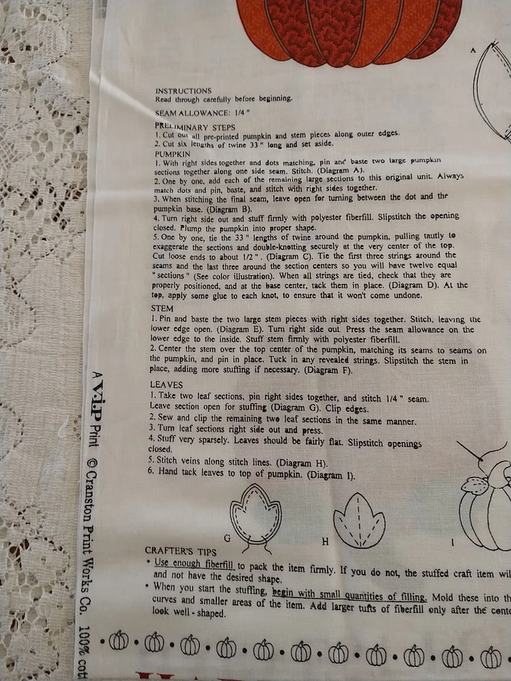 Panel de costura de tela de calabaza Harvest corte y costura de algodón VIP Cranston de colección Foto 3 de 3