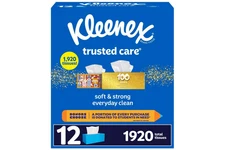 Kleenex Trusted Care Facial Tissues 2-Ply 12 Boxes 160 Count Each