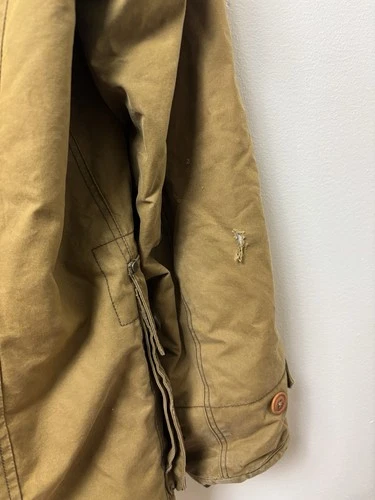 J Crew Jacket Mens M Brown Tan Woodland Military Field Barn Coat Lobster Fireman image 16