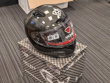 Yohe FF-957 Carbon Fibre Full Face Air Lined Motorcycle/Trackday Helmet ECE/Snel