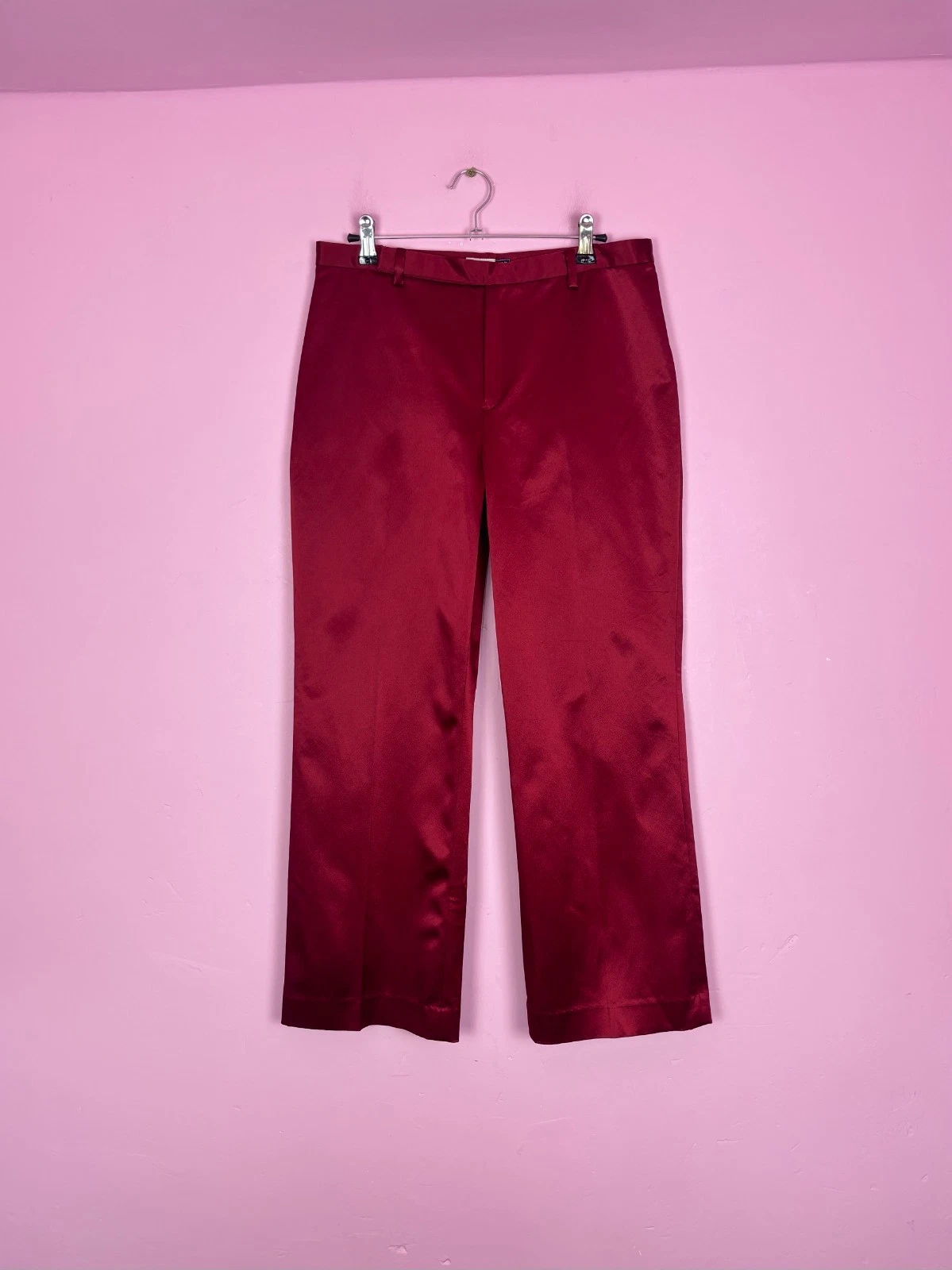 Gap Vintage Stretch Satin Crop Cigarette Trousers Capris Red 90s Y2K Size 8
Opens in a new window or